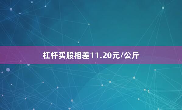 杠杆买股相差11.20元/公斤
