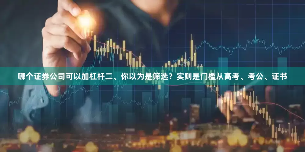 哪个证券公司可以加杠杆二、你以为是筛选？实则是门槛从高考、考公、证书